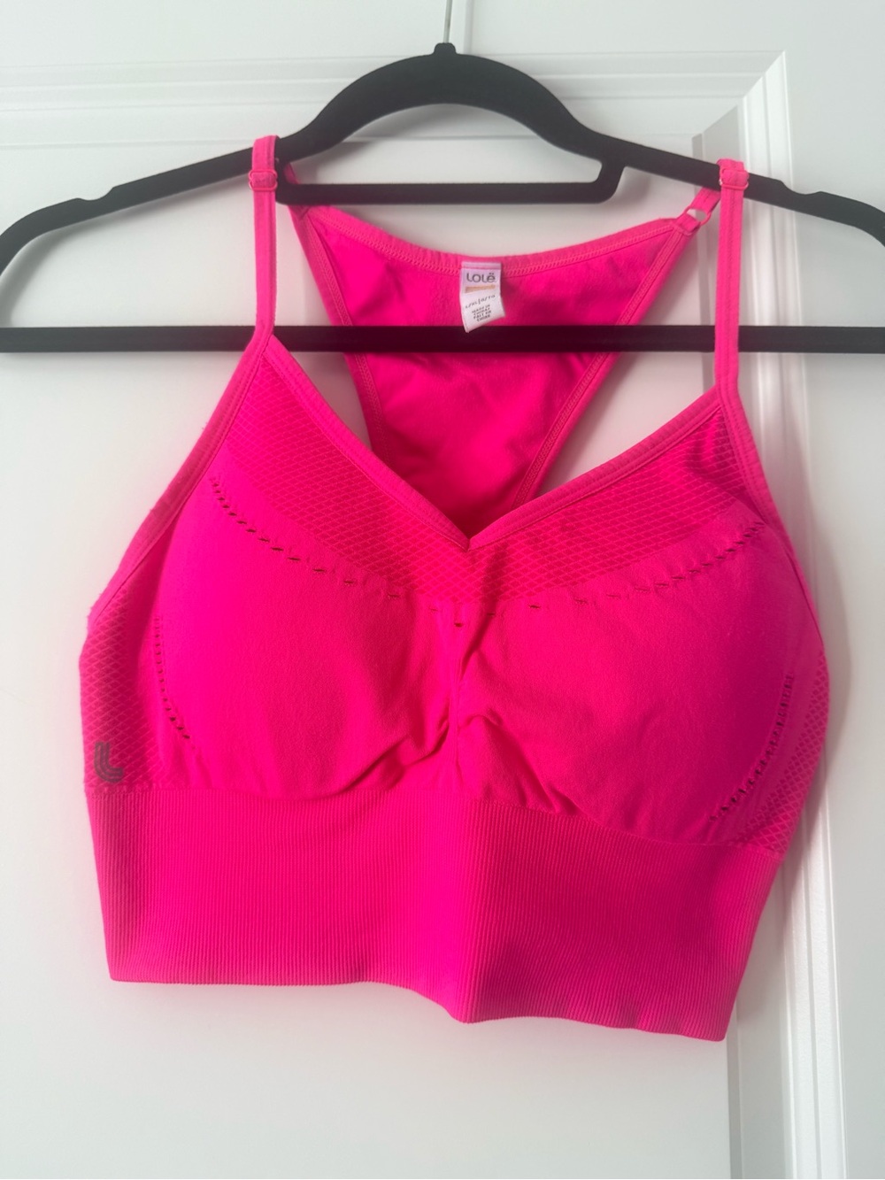 Lole Neon Pink Seamless Sports Bralette